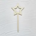 Topper per torta in stella di legno decorazione festa di compleanno rustica - Predefinito / Topper Stella Traforata 5pz