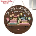 Wooden Classroom Hanging Sign Inspirational Quotes Classroom Decor Door Hanging Plaque - Classroom I 20260708