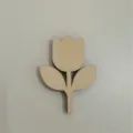 Variante decorazione forma di tulipano in legno, accessorio fotografico in legno naturale, semplice. - Accessorio Fiore