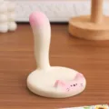 Bonito soporte de teléfono gato siamés decoración de escritorio rosa de resina animal - Rosa