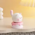 Lindo juguete antiestrés de gato rosa, adorable decoración de escritorio regalo amigos. - Juguete giratorio gato rosa