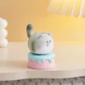 Lindo gato figura de alivio del estrés decoración de escritorio, regalo perfecto. - Juguete giratorio gato atigrado