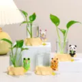 Niedliche Cartoon Tier Angeln Hydrokultur Glas Vase Pflanze Terrarium Tisch Dekoration - 4er-Set