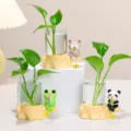 Süßes Tier Hydrokultur Glasvase Desktop Pflanze Terrarium Wohnzimmer Deko Dekoration - 3er-Set