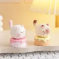 Niedliche Katze Stressabbau Fidget Toy Desktop Ornament schönes kreatives Geschenk - Rosa Katze + Siamkatze