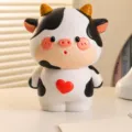 Hucha de vaca de dibujos animados linda gran capacidad anticaída adorno creativo. - L