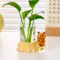 Cute capybara fishing hydroponic vase glass plant terrarium desktop home decor ornament - Capybara Style