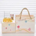 Süßes Katzen Hydrokultur Vasen Set dekorative Ornament mit Geschenkbox für Wohnzimmer - Katze Geschenktüte Set