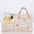Niedlicher Panda Angeln Hydrokultur Vase Set mit Geschenkbox fuer Schreibtisch Pflanzen - Panda Geschenktüte Set