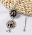 DIY custom photo bookmark metal charm time gem tray double bezel pendant 2025 gift - Style 3