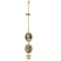 Customized 2026 memorial car charm with double photo frames and inspiring engraved heart pendant. - Heart / Double Frame / Gold