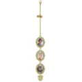 Custom photo car charm memorial hanging ornament with three oval frames gold metal pendant 2026 - Heart / Triple Frame / Gold