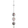 Custom photo car hanging ornament memorial triple frame pendant with 2026 year charm. - Heart / Triple Frame / Silver