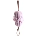 Esponja de bano larga morada puf de ducha con cuerda suave de malla para el cuerpo - Púrpura