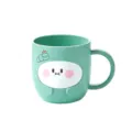 Thickened plastic toothbrush cup for kids, cute cartoon rinsing mug with ergonomic handle. - 1 Piece/Pack / Green
