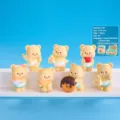 Cute cheese bear blind box resin figurine desktop decoration toy for children gift - Full Set / Cheese Bear Series