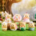 Cute cartoon bear dessert blind box toy figure set, creative desktop decoration gift. - Full Set / Dessert Master Bear Series