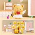 Cute cartoon yellow bear blind box figurine set resin miniature ornament desktop decor - Full Set / Gourmet Bear Series