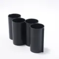 4-Grid Multifunctional Storage Bucket Pen Holder Chopstick Cage Kitchen Table Organizer Box - 22x6x11cm / Black