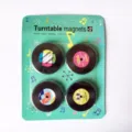 Retro Vinyl Schallplatten Kühlschrankmagnete Set, dekorative Musikmagneten für die Küche. - Schallplatte