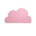 Pink silicone cloud placemat for kids and babies, cute heat-resistant table mat detail. - Light Pink