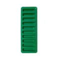 Green 10-grid cylindrical silicone ice cube tray, flexible DIY ice mold for home kitchen use. - Green