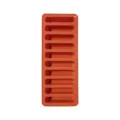 Silicone 10-cavity ice cube tray mold, orange long cylinder DIY homemade ice maker tool. - Orange