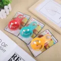Plastic egg white separator detail view, three colorful baking tools in card packaging. - Blister Card Packing (1 Piece)