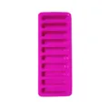 Pink silicone ice cube tray with 10 long bar slots for easy home DIY ice making - Rose Red