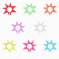 Colorful star shape wine glass markers silicone stem tags party drink identifiers set - Star Shape
