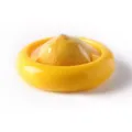 Silicone film saver pod for lemon storage, airtight fresh container for fridge. - 10x2.5cm / Yellow
