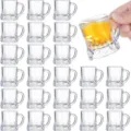 Transparent plastic mini beer mugs, 30ml 1oz small party cups for drinks and tasting events. - 3.8*4.5cm / Clear