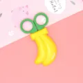 Cute banana children safety scissors detail view, creative stationery for school craft projects. - Banana Small Scissors / 1 Piece/Pack