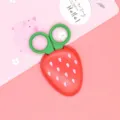 Cute strawberry shaped children safety scissors with protective cover for paper cutting crafts. - Strawberry Small Scissors / 1 Piece/Pack