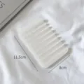 Silicone soap holder draining dish tray for bathroom countertop non-slip white variant view - Translucent White