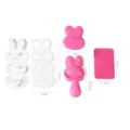 Cute rabbit rice ball mold set pink bento maker kids lunch DIY kitchen tools for meal. - Rabbit / Default