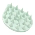 Mint green scalp massage brush for hair washing, ergonomic silicone shower hairbrush. - 92*70*24mm / Light Green