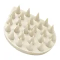 Silicone Scalp Massager Shampoo Brush Hair Scrubber Tool for Relaxing Shower Bath - 92*70*24mm / Milk White