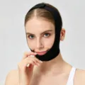 Black V-line face lifting bandage breathable facial slimming strap for beauty and care. - Ribbon Pack / Black