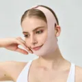 V-face lifting bandage face slimming belt breathable face lift strap for jaw line shaping 1pc - Ribbon Pack / Pink