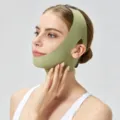 V-face lifting bandage breathable chin strap anti-aging facial slimming belt for women - Ribbon Pack / Green