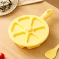 Stampo per onigiri triangolare giallo 6 in 1 bento sushi accessorio cucina variante - Regge un cucchiaio / Giallo
