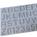 Clear silicone alphabet number mold for DIY epoxy resin casting cake chocolate craft. - Front Version (Regular 90g, 28x16cm) / Clear