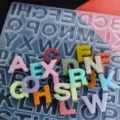 Silicone alphabet letter mold resin epoxy casting tool DIY keychain cake decoration - Mirror Version (Regular 90g, 28x16cm) / Clear