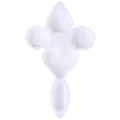 White plastic pastry mold for baking mooncake, mung bean cake and traditional Chinese snacks. - Hand Press Mold / Heart