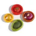 Silicone fruit preservation box set for kitchen refrigerator vegetable storage pods, 4-pack colorful. - Colorful