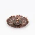 Antiguo quemador de incienso de loto de cobre rojo para varillas y espirales decoracion. - Incienso de Espirales Y Varillas Disponible / Cobre rojo antiguo