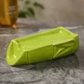 Grüne Keramik Bambus Form Seifenschale süße Badezimmer dekorative Handwerk Seifenhalter Heim - Einfacher Stil