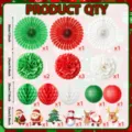 Weihnachten Deko Set Papier Fächer Pompoms Wabenbälle Hängende Party Dekoration Zubehör. - Weihnachtsdekoration 20er-Set / 20er Set