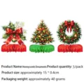 Weihnachten Wabenball Deko Set 3 Stk Tischdekoration festliche Party Zubehör Artikel - Gold Weihnachten Waben Ornamente / 3er-Pack